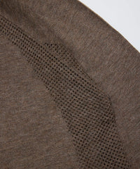 VENTILATION MESH KNIT ZIP POLO LS