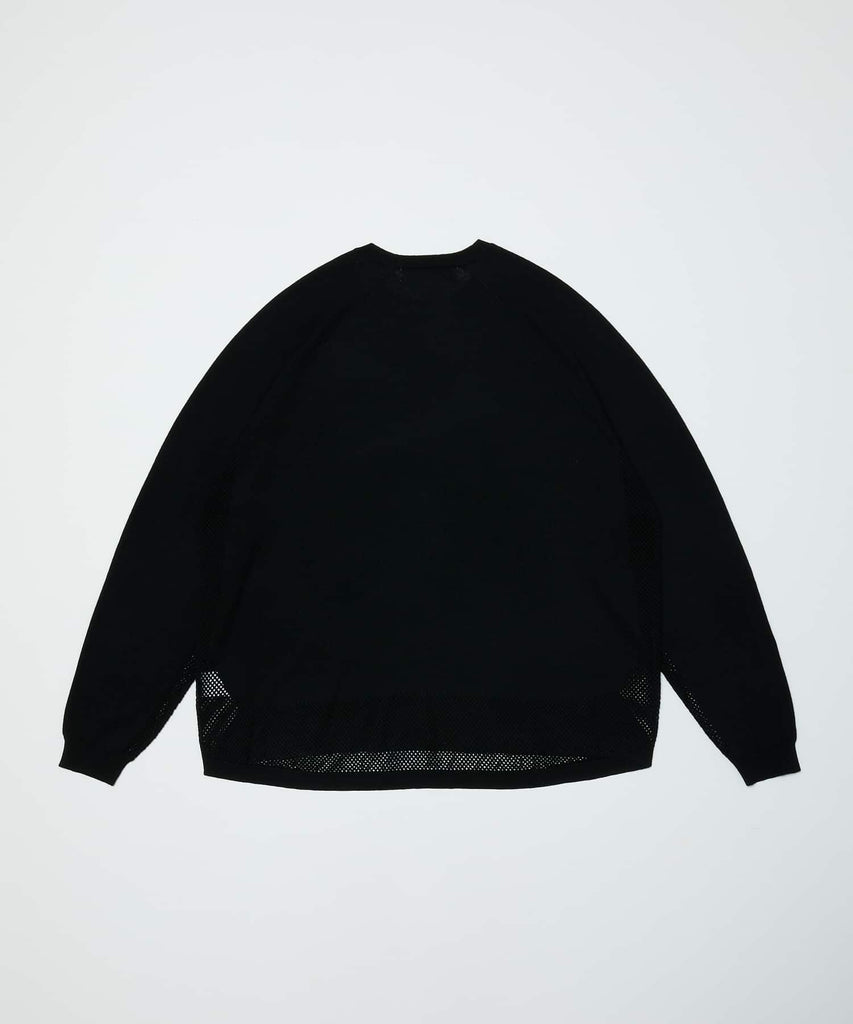 VENTILATION MESH CREW SWEATER