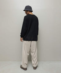 VENTILATION MESH CREW SWEATER
