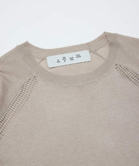 VENTILATION MESH CREW SWEATER