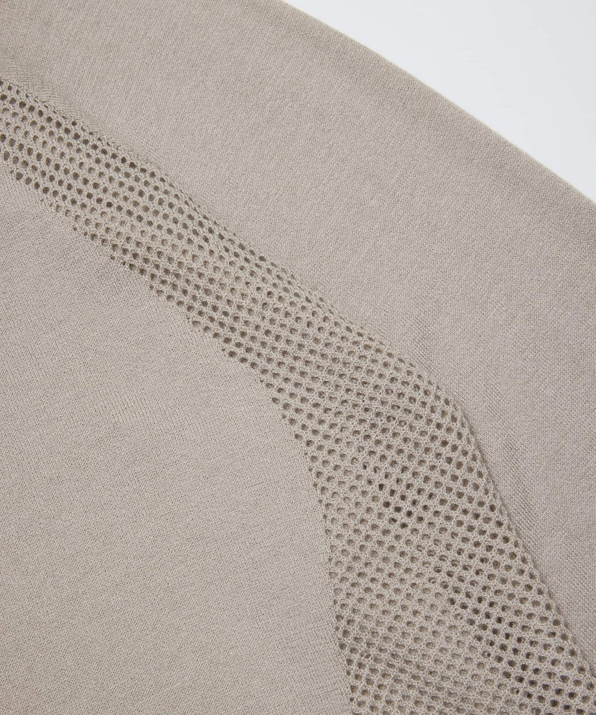 VENTILATION MESH CREW SWEATER