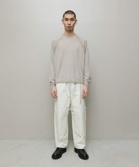 VENTILATION MESH CREW SWEATER