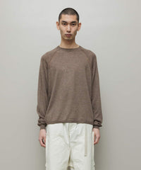 VENTILATION MESH CREW SWEATER