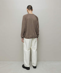 VENTILATION MESH CREW SWEATER