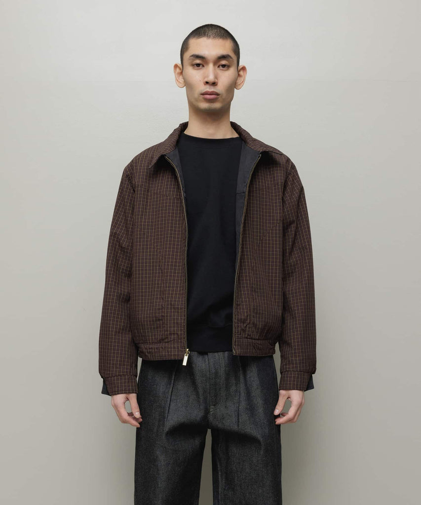 CORDUROY & CHECKED REVERSIBLE BLOUSON