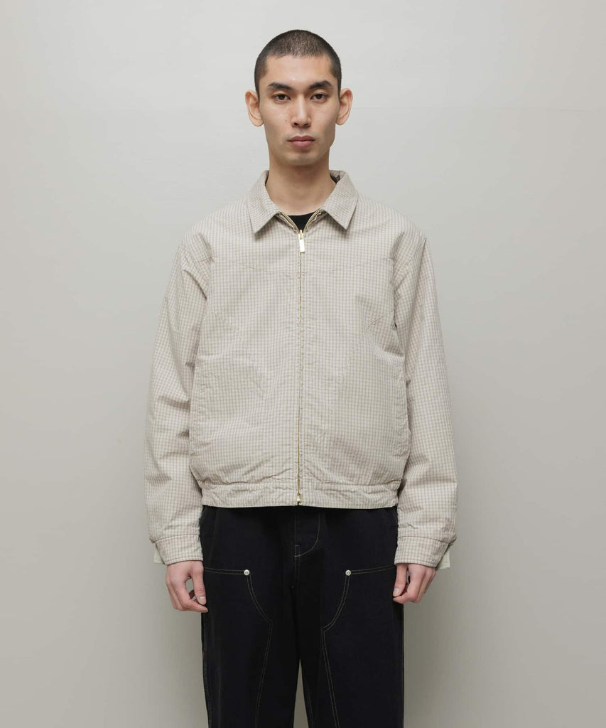 CORDUROY & CHECKED REVERSIBLE BLOUSON