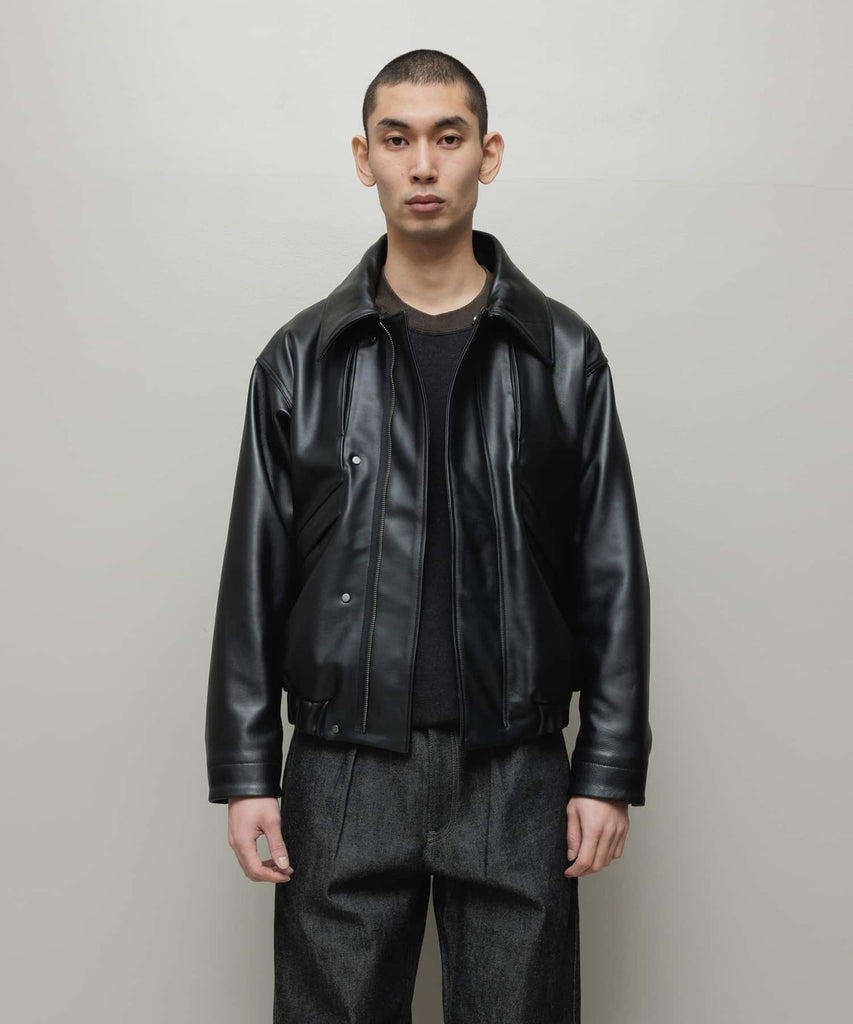 LEATHER FLIGHT BOMBER JACKET