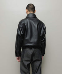 LEATHER FLIGHT BOMBER JACKET