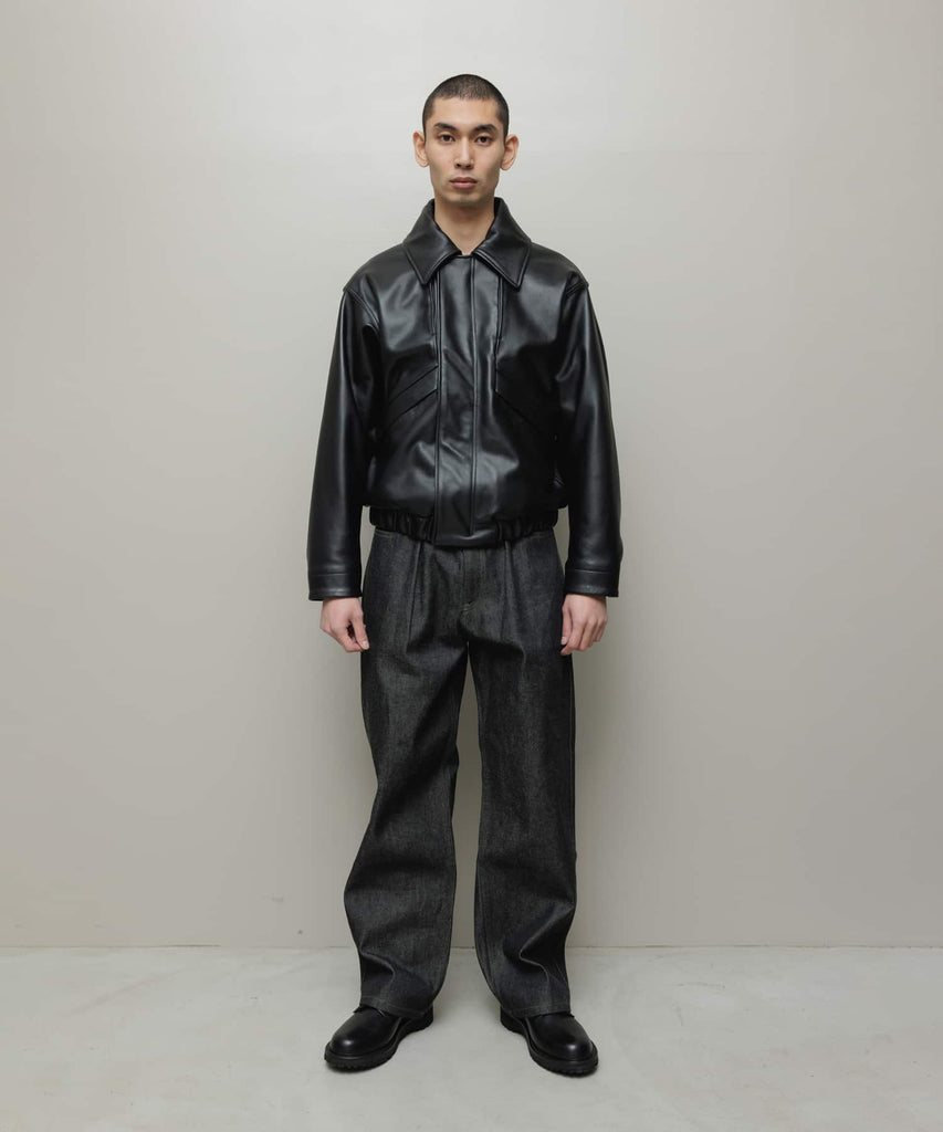 LEATHER FLIGHT BOMBER JACKET