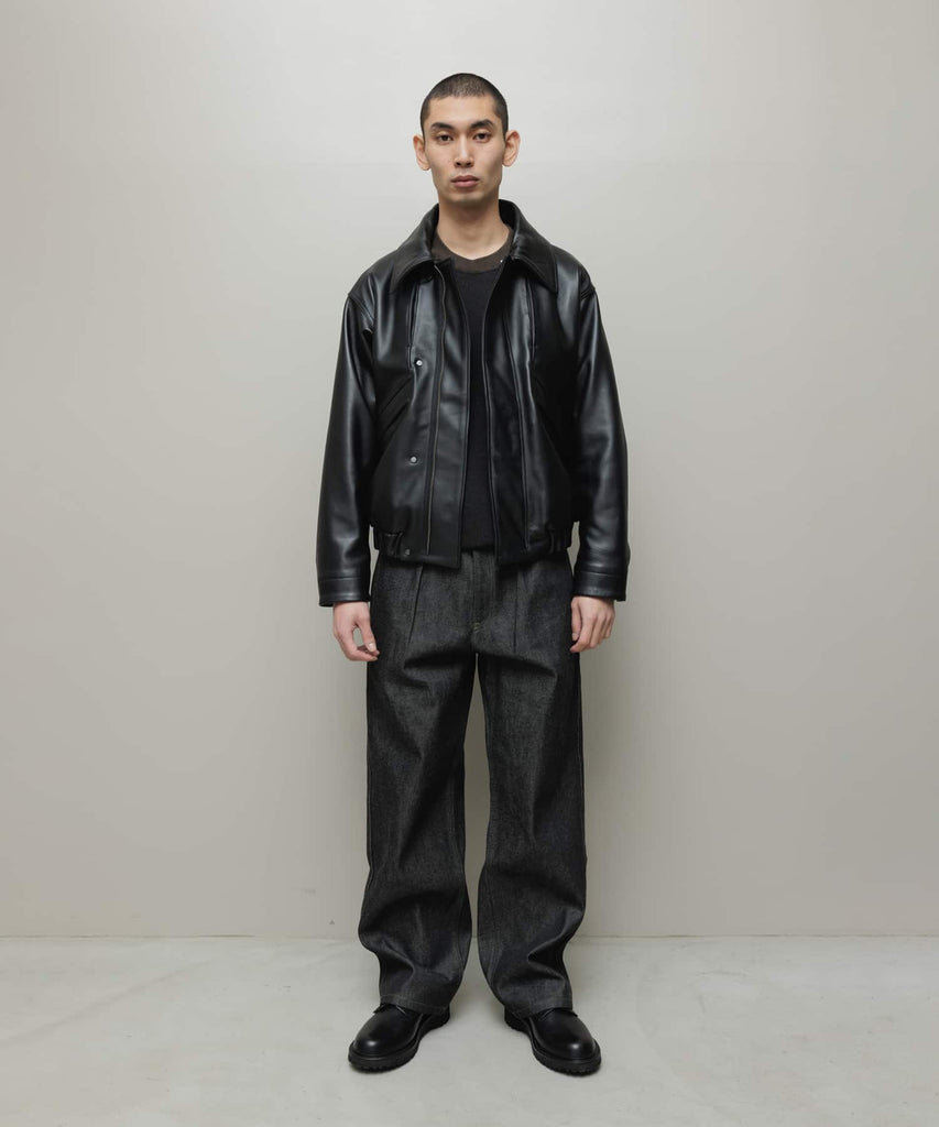 LEATHER FLIGHT BOMBER JACKET