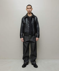 LEATHER FLIGHT BOMBER JACKET