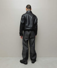 LEATHER FLIGHT BOMBER JACKET