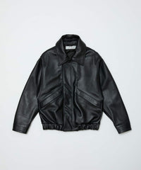 LEATHER FLIGHT BOMBER JACKET