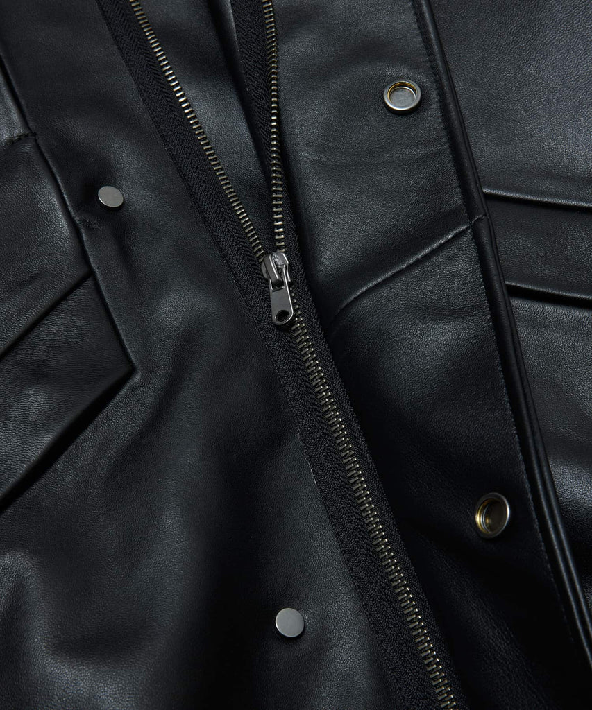 LEATHER FLIGHT BOMBER JACKET