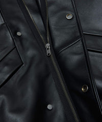 LEATHER FLIGHT BOMBER JACKET