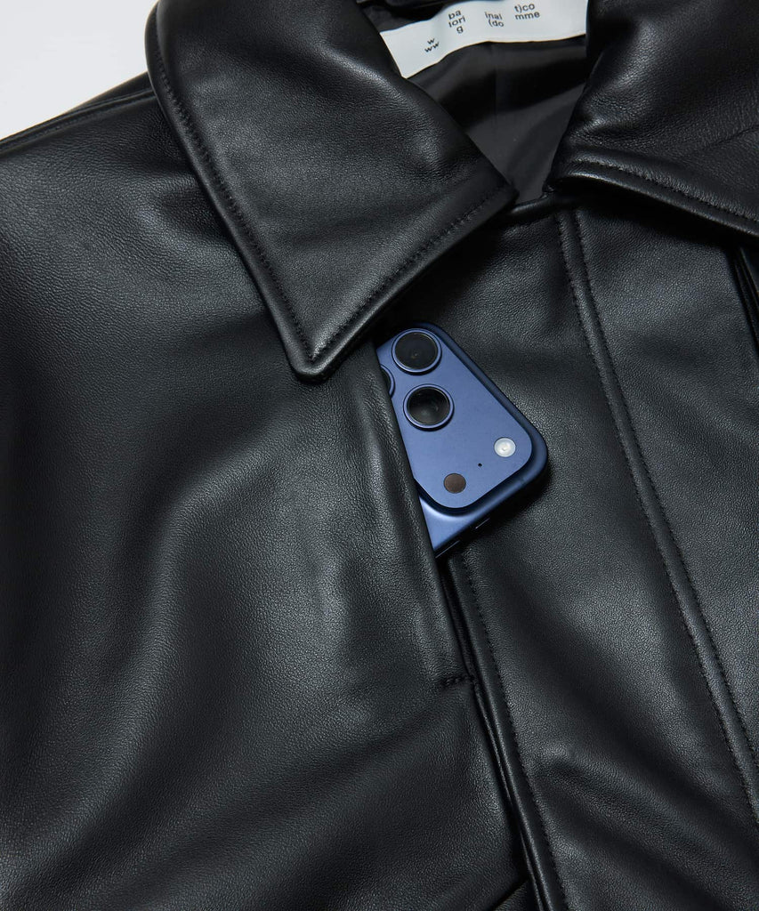 LEATHER FLIGHT BOMBER JACKET