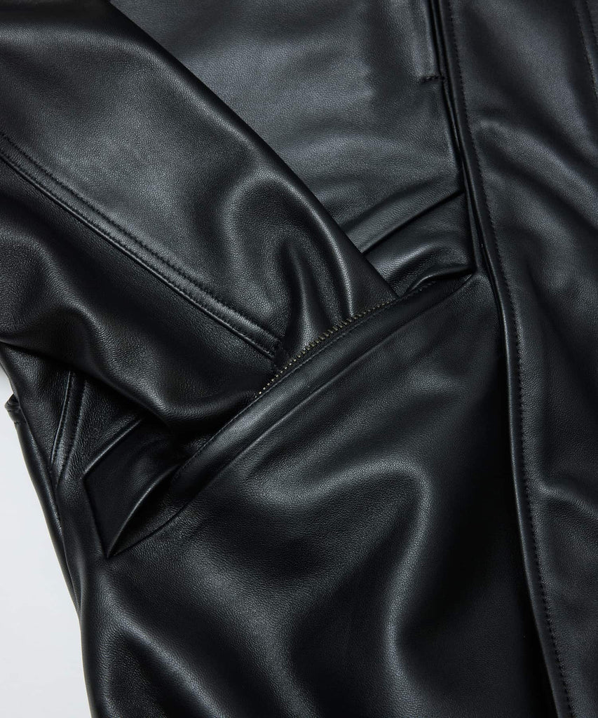 LEATHER FLIGHT BOMBER JACKET
