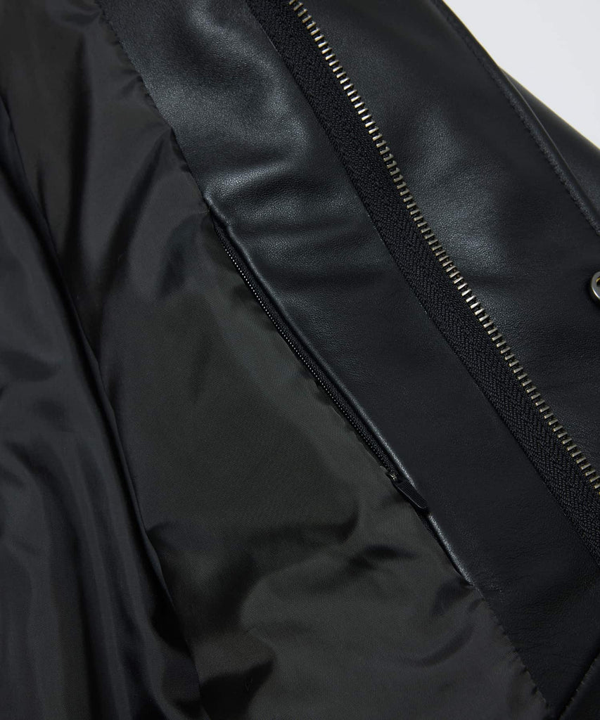 LEATHER FLIGHT BOMBER JACKET