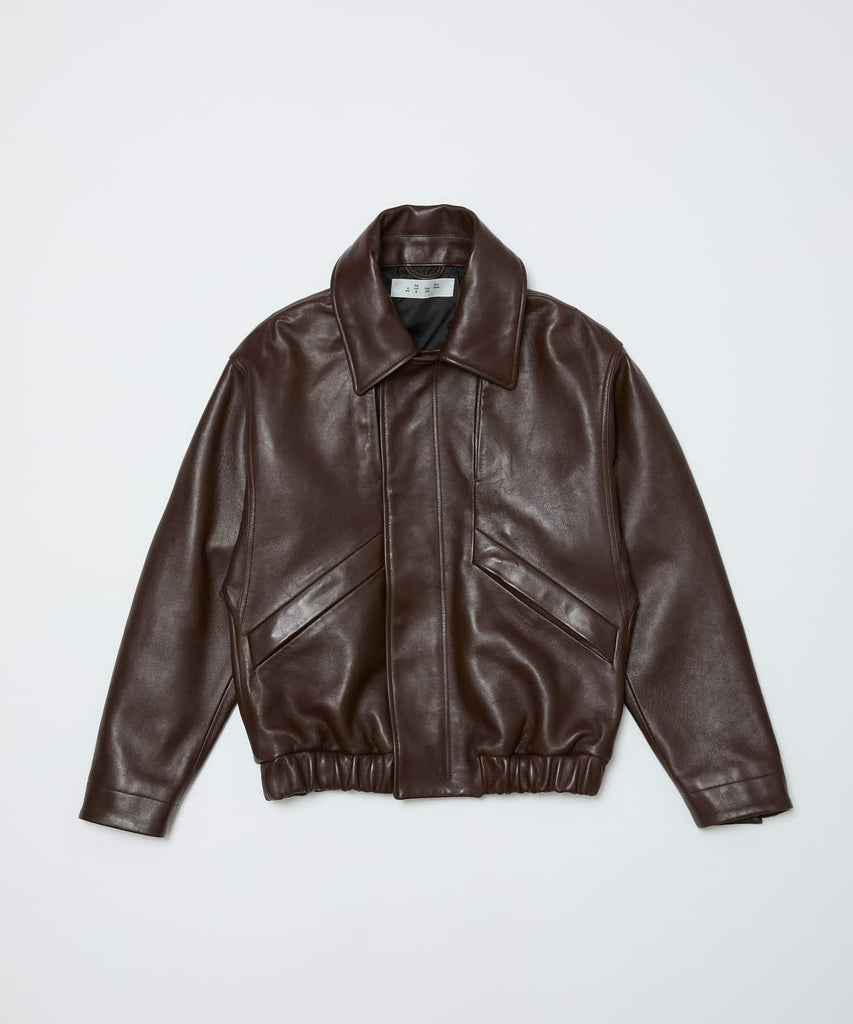 LEATHER FLIGHT BOMBER JACKET