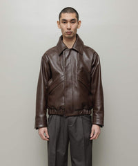 LEATHER FLIGHT BOMBER JACKET