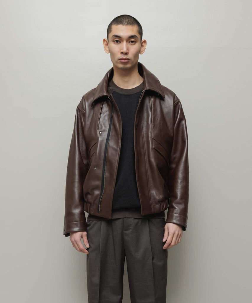 LEATHER FLIGHT BOMBER JACKET