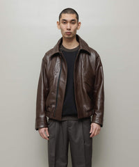 LEATHER FLIGHT BOMBER JACKET