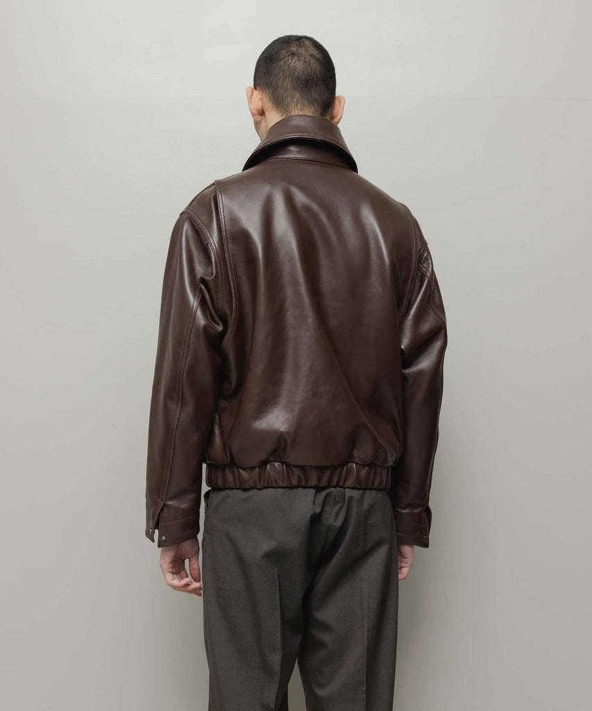 LEATHER FLIGHT BOMBER JACKET