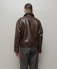 LEATHER FLIGHT BOMBER JACKET
