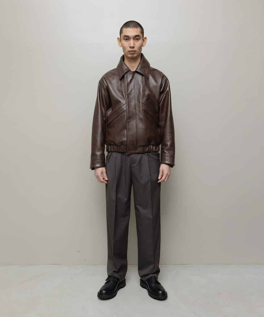 LEATHER FLIGHT BOMBER JACKET