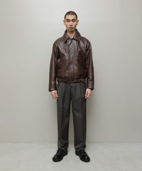 LEATHER FLIGHT BOMBER JACKET