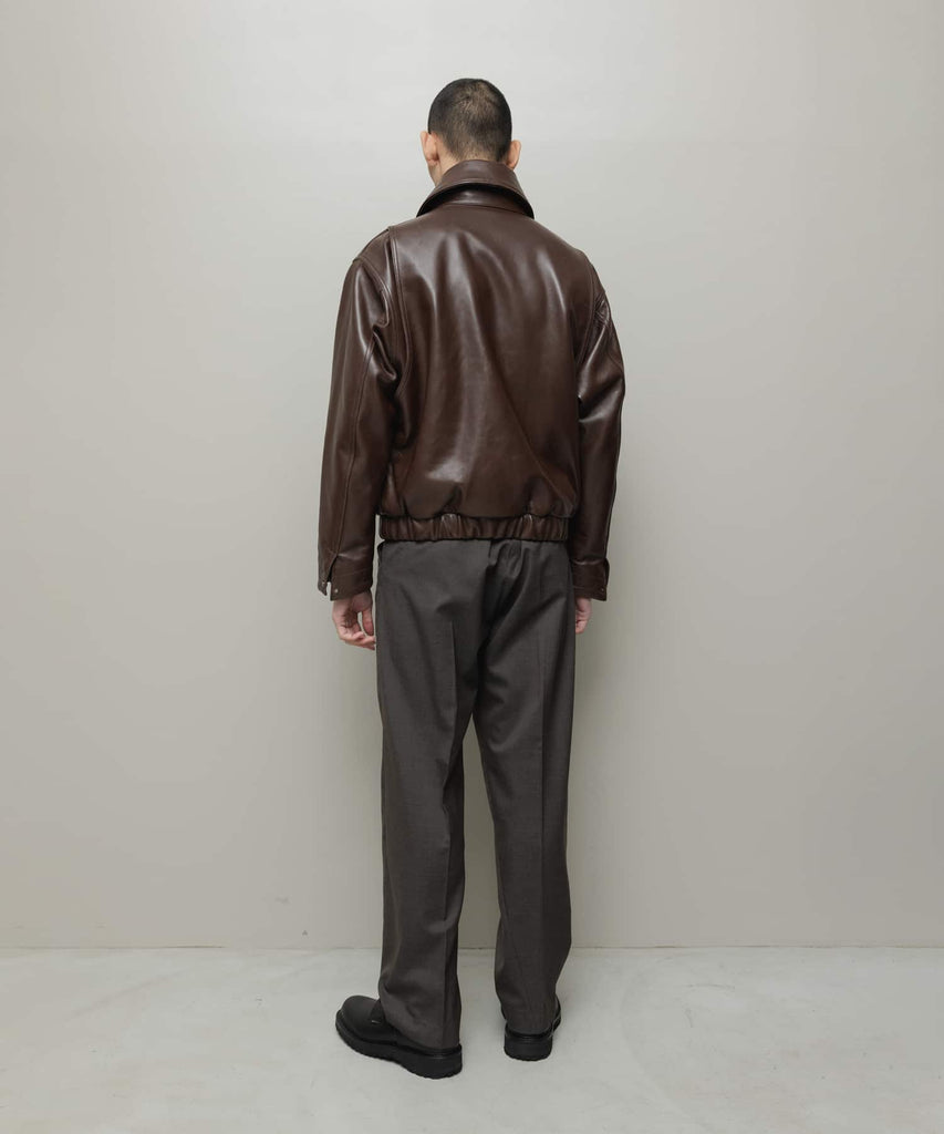 LEATHER FLIGHT BOMBER JACKET