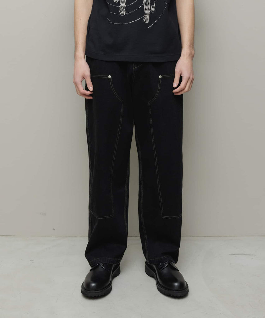 DENIM FAUX STITCH CARPENTER PANT
