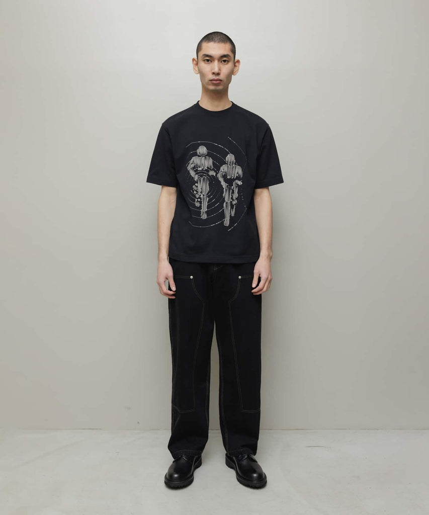 DENIM FAUX STITCH CARPENTER PANT
