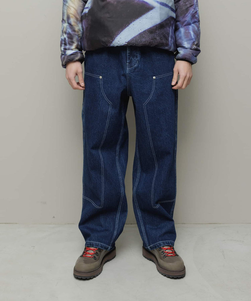 DENIM FAUX STITCH CARPENTER PANT
