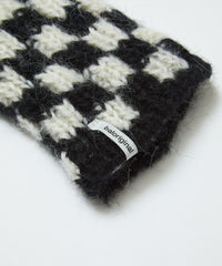 CHECKERED HAND KNIT GLOVE