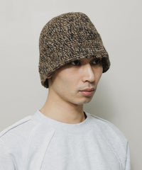 MIXED HAND KNIT BUCKET HAT