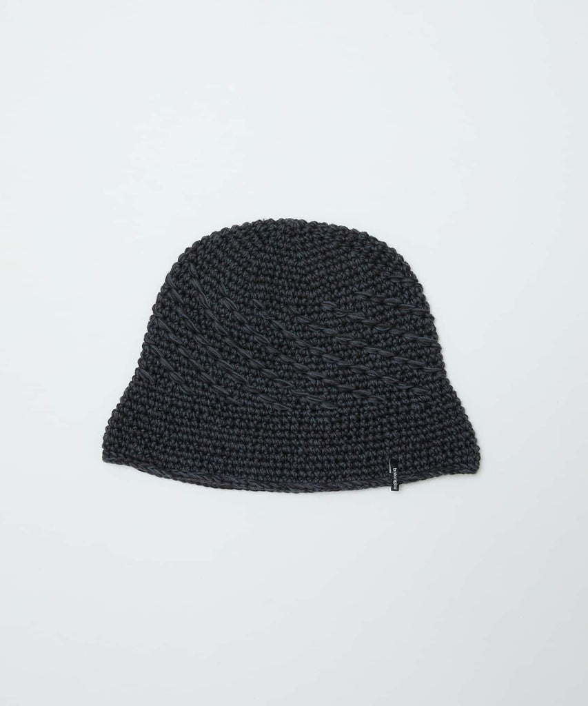 MIXED HAND KNIT BUCKET HAT