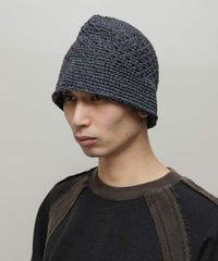MIXED HAND KNIT BUCKET HAT