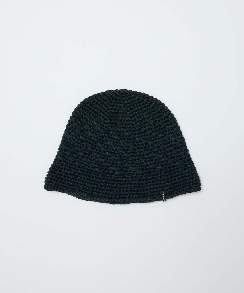MIXED HAND KNIT BUCKET HAT