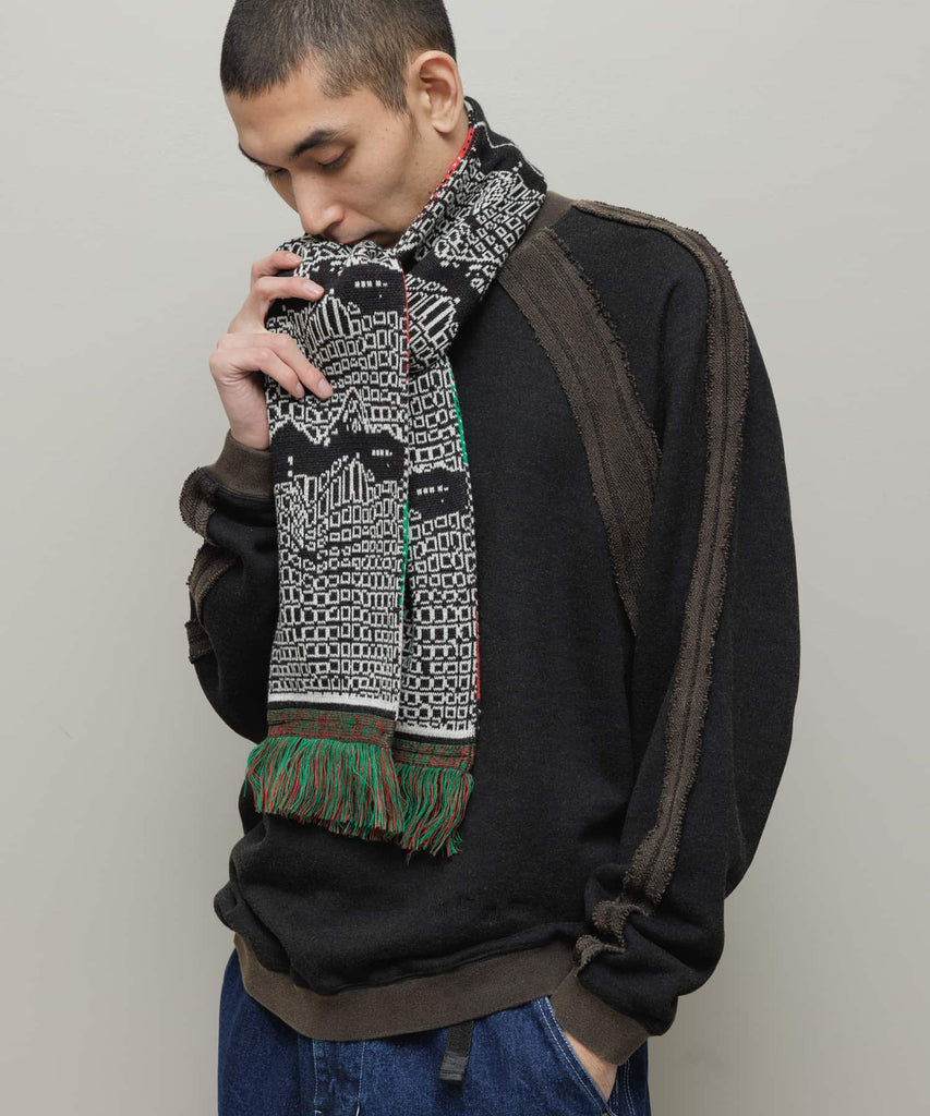 JACQUARD KNIT SOCCER SCARF