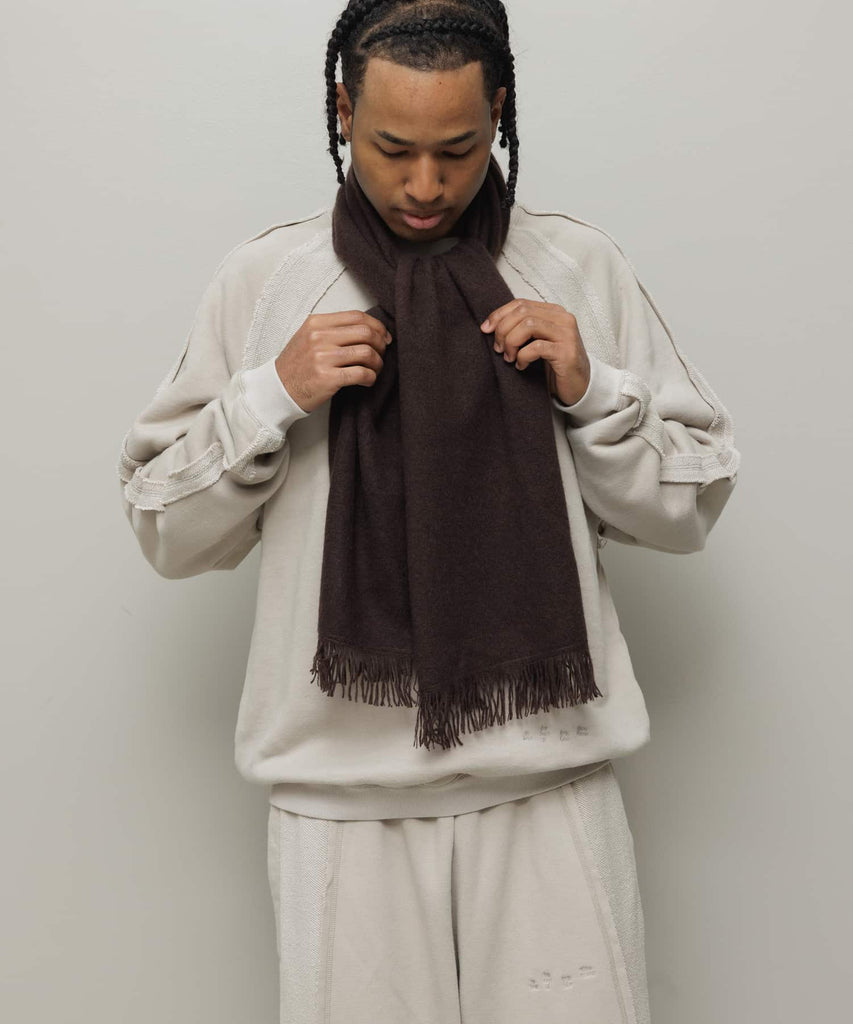 100%CASHIMERE KNIT SCARF