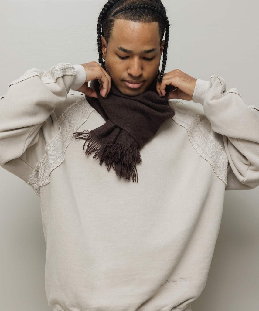100%CASHIMERE KNIT SCARF