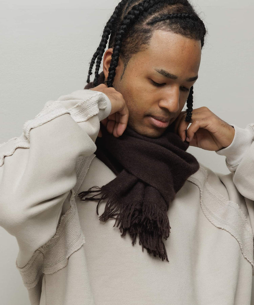 100%CASHIMERE KNIT SCARF