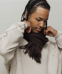 100%CASHIMERE KNIT SCARF