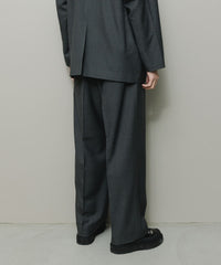 BAL / FARAH WASHABLE WOOL WIDE TAPERED EASY PANT