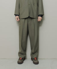 BAL / FARAH WASHABLE WOOL WIDE TAPERED EASY PANT