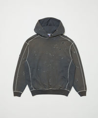 BAL / RUSSELL DISTRESSED ATHLETIC HEAVY COTTON HOODIE