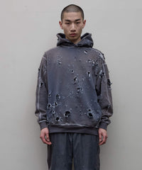 BAL / RUSSELL DISTRESSED ATHLETIC HEAVY COTTON HOODIE