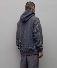 BAL / RUSSELL DISTRESSED ATHLETIC HEAVY COTTON HOODIE