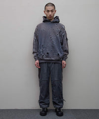 BAL / RUSSELL DISTRESSED ATHLETIC HEAVY COTTON HOODIE